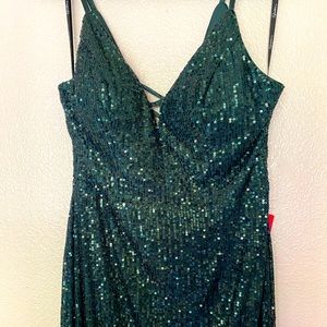 Green Sequin Formal Dress